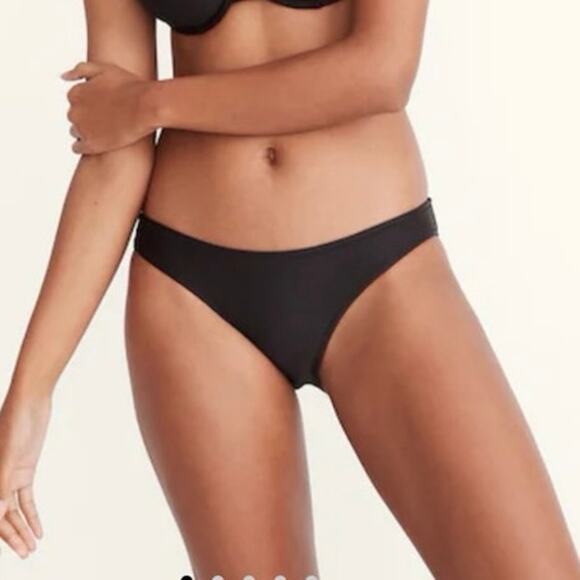 Madewell Second Wave Classic Black Minimalist Bikini Bottoms Size Medium - Picture 1 of 7